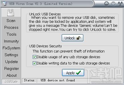 USB Virus Scan,USB Virus Scan下载,USB设备防病毒软件