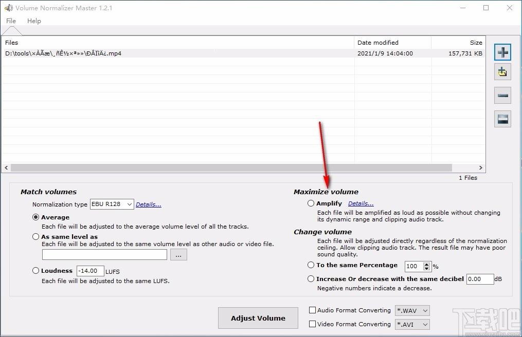 Volume Normalizer Master下载,视频/音频文件音量调整工具