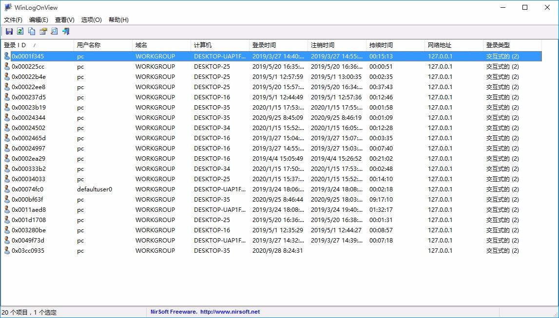 WinLogOnView下载,windows日志查看器,windows日志查看