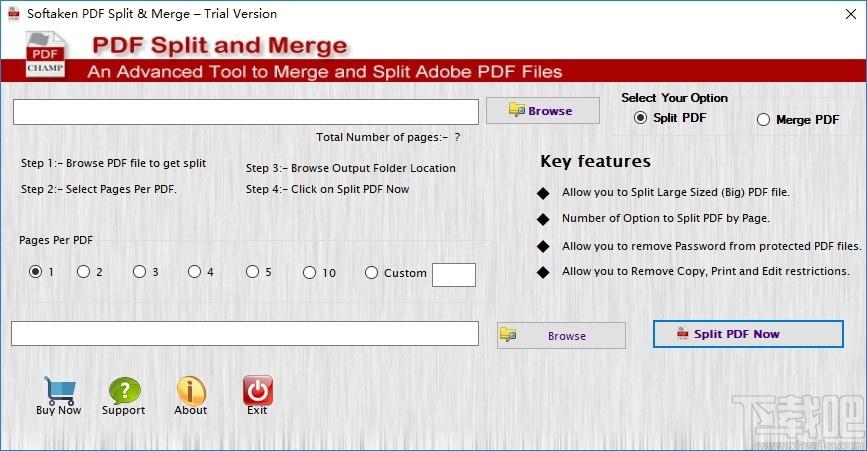 Softaken PDF Split Merge下载,PDF拆分合并工具,PDF软件,分割合并