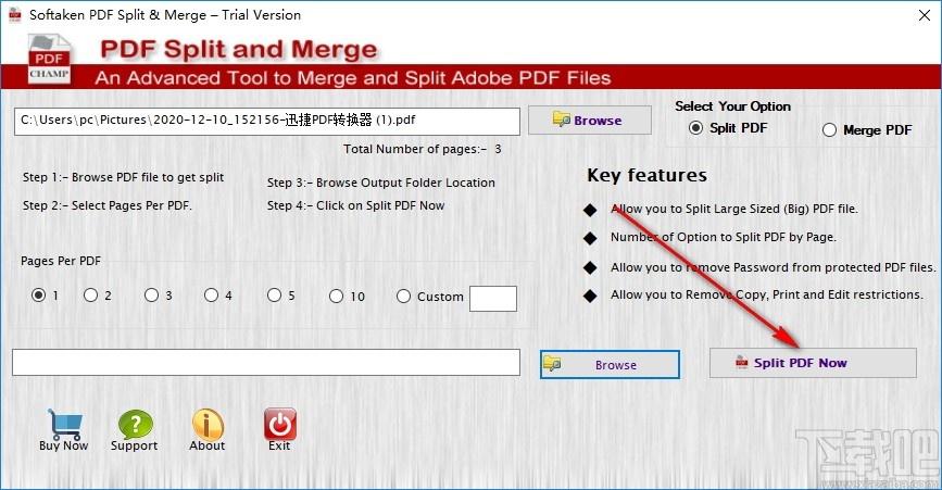 Softaken PDF Split Merge下载,PDF拆分合并工具,PDF软件,分割合并