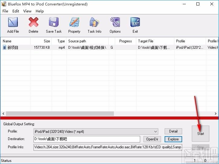 Bluefox MP4 to iPod Converter,MP4转iPod转换器,视频转换
